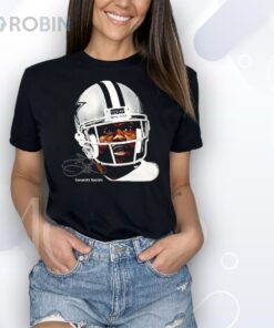 Emmitt James Smith III Dallas Cowboys watercolor art big head Shirt