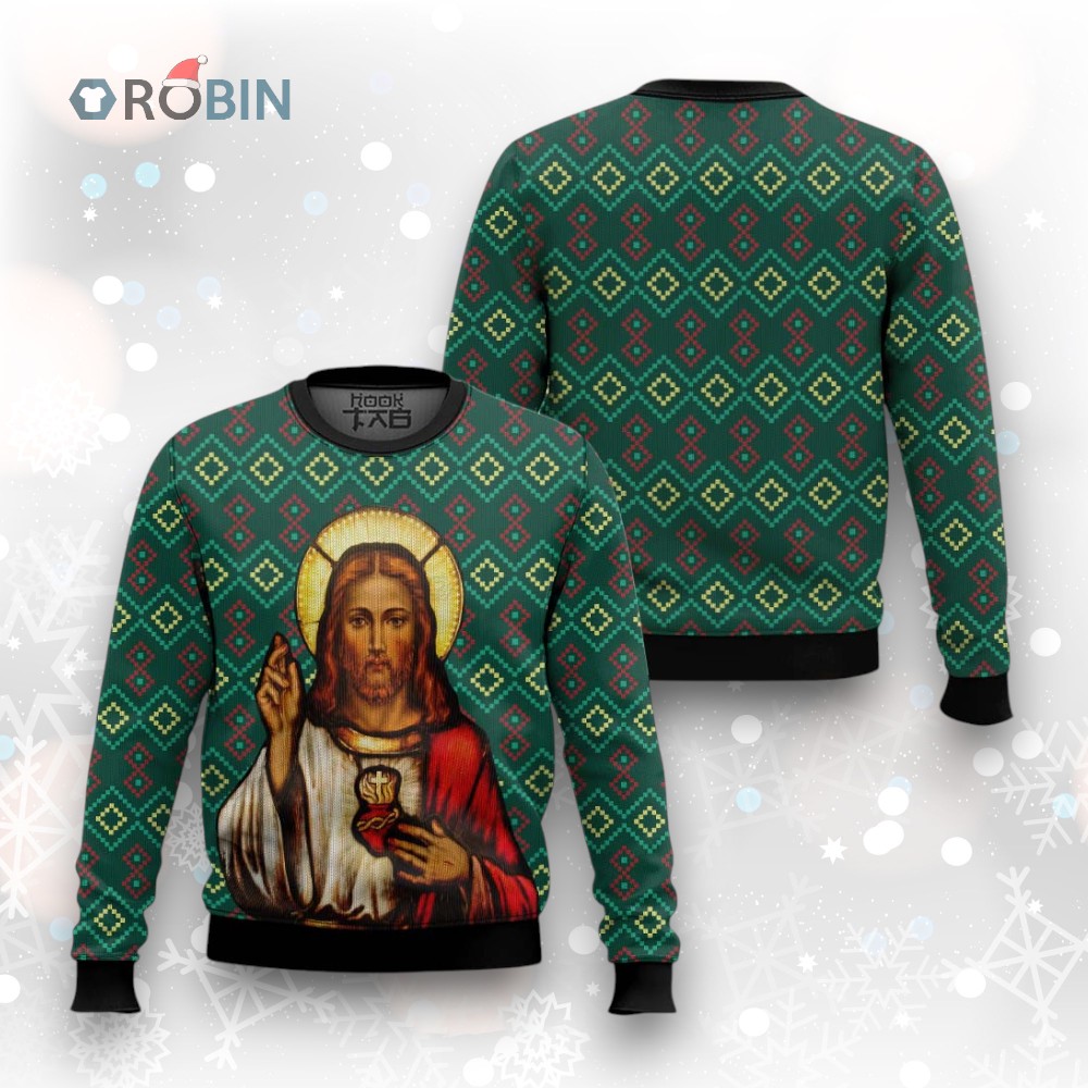 Festive Jesus Christmas Sweater with Unique Design – Holiday Spirit Wear Festive Jesus Christmas Sweater with Unique Design – Holiday Spirit Wear