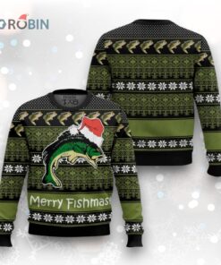 Fishing Merry Fishmas Ugly Christmas Sweater