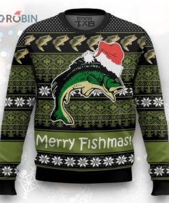 Fishing Merry Fishmas Ugly Christmas Sweater
