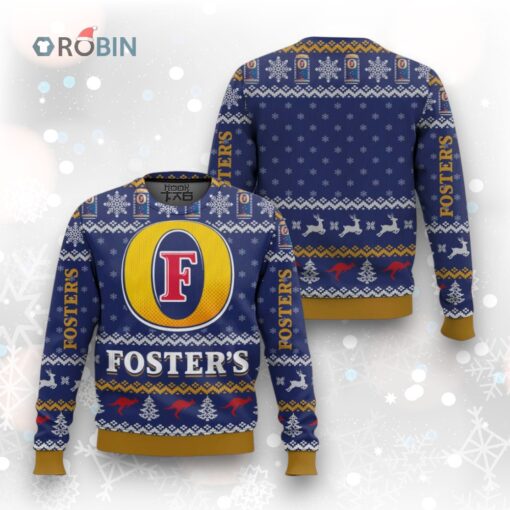 Fosters Beer Ugly Christmas Sweater