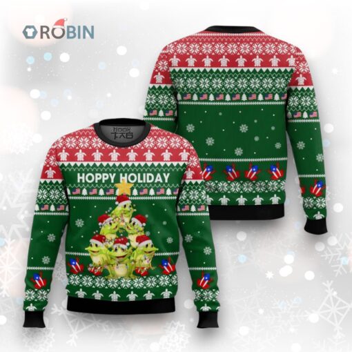 Frog Christmas Tree Ugly Christmas Sweater