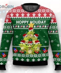 Frog Christmas Tree Ugly Christmas Sweater