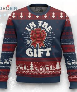 Funny Christmas Present Costume Ugly Christmas Sweater I Am The Gift