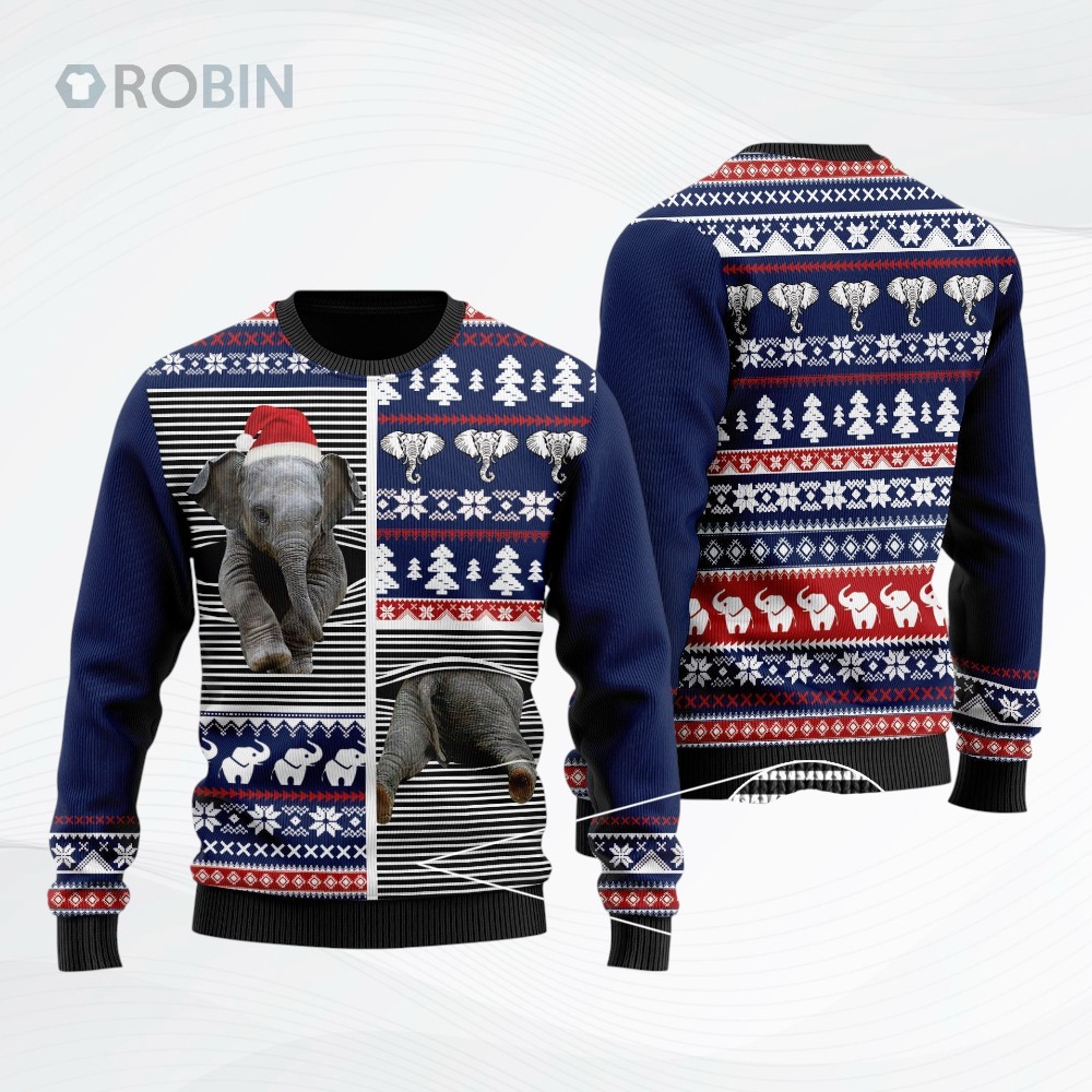 Funny Elephant Ugly Christmas Sweater Funny Elephant Ugly Christmas Sweater