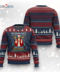 Funny Jesus Birthday Ugly Christmas Sweater We Gonna Party Like It’s My Birthday Xmas
