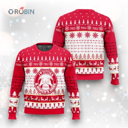Funny Maker’s Mark Ugly Christmas Sweater   Quirky Holiday Design