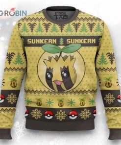 Funny Pokemon Sunkern Ugly Christmas Sweater   Retro Holiday Apparel Funny Pokemon Sunkern Ugly Christmas Sweater   Retro Holiday Apparel