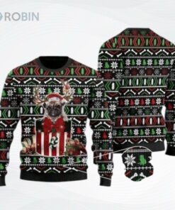 Funny Pug In The Gift Box Ugly Christmas Sweater, Sweatshirt Funny Pug In The Gift Box Ugly Christmas Sweater, Sweatshirt