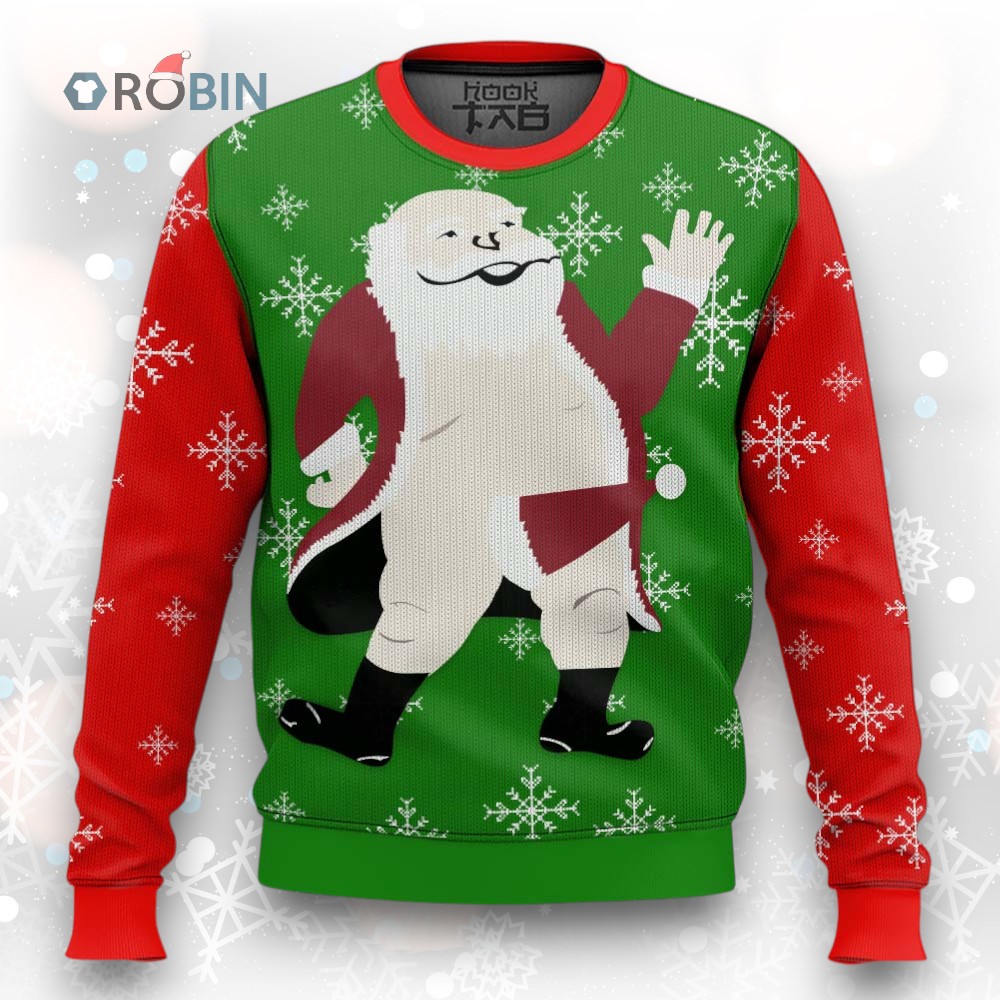 Funny Santa Offensive Meme Ugly Christmas Sweater for Holiday Parties Funny Santa Offensive Meme Ugly Christmas Sweater for Holiday Parties