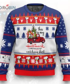 Funny Snoopy Hallmark Ugly Christmas Sweater with Festive Design