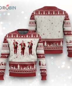 Funny Trump Dance Xmas Ugly Christmas Sweater Santa Claus 2024 Xmas Pajamas Holiday