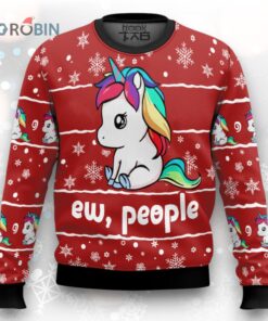 Funny Unicorn Ugly Christmas Sweater for Women   Holiday Graphic Knitwear
