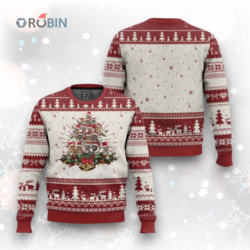 Funny Xmas Pitbull Ugly Christmas Sweater Merry Pitmas Christmas Tree Dog Lover Funny Xmas Pitbull Ugly Christmas Sweater Merry Pitmas Christmas Tree Dog Lover