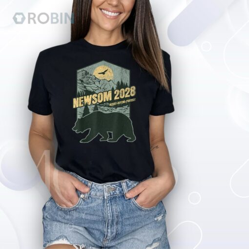 Gavin Newsom 2028 for President Resist Bear Save Our Parks Shirt