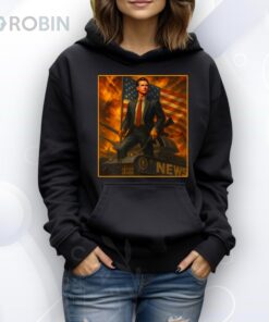 Gavin Newsom Patriotic Tank with Flag and Rifle Artwork Premium Shirt