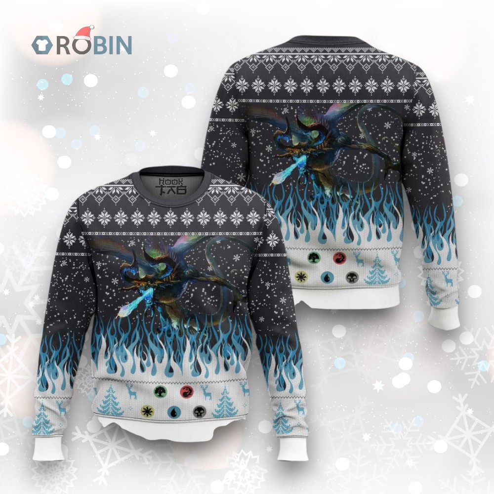 Game Mtg Magic The Gathering Nicol Bolas, The Ravager Ugly Wool Sweater Game Mtg Magic The Gathering Nicol Bolas, The Ravager Ugly Wool Sweater