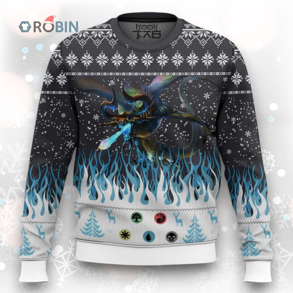 Game Mtg Magic The Gathering Nicol Bolas, The Ravager Ugly Wool Sweater Game Mtg Magic The Gathering Nicol Bolas, The Ravager Ugly Wool Sweater