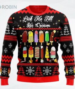 Gearhomies Lick Me Till Ice Cream Ugly Christmas Sweater, Sweatshirt