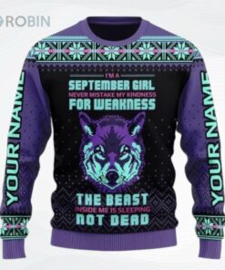 Gearhomies Personalized Name Ugly Christmas Sweater