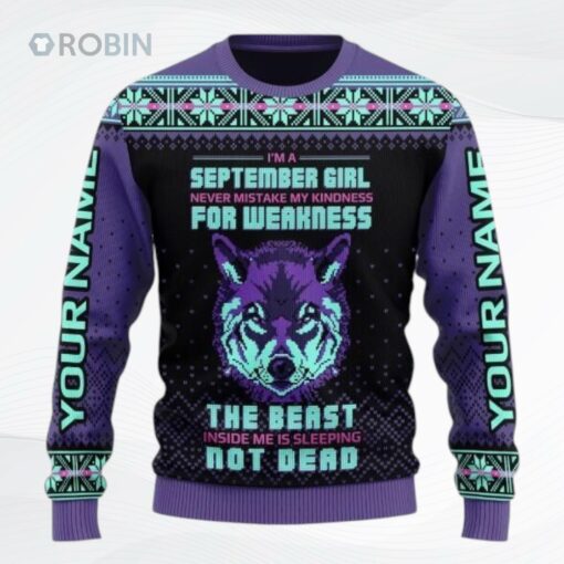 Gearhomies Personalized Name Ugly Christmas Sweater
