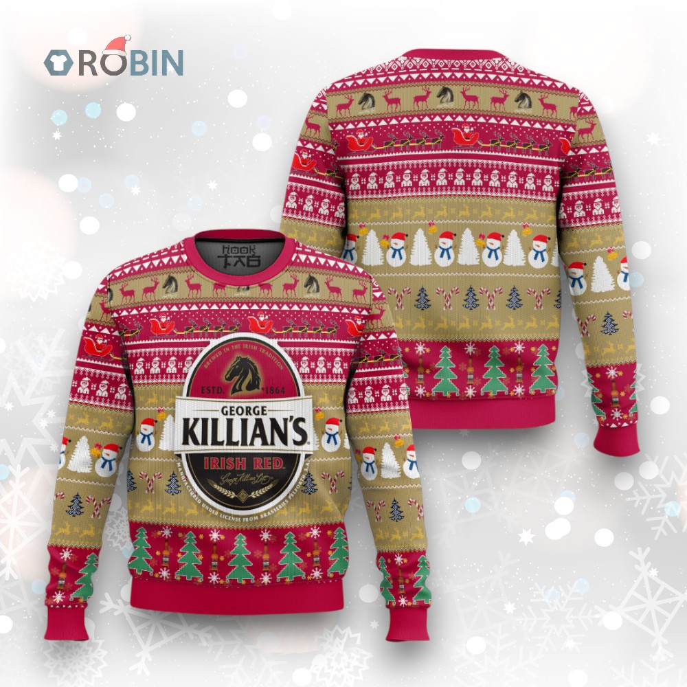 George Killian’s Irish Red 3D Christmas Sweater George Killian’s Irish Red 3D Christmas Sweater