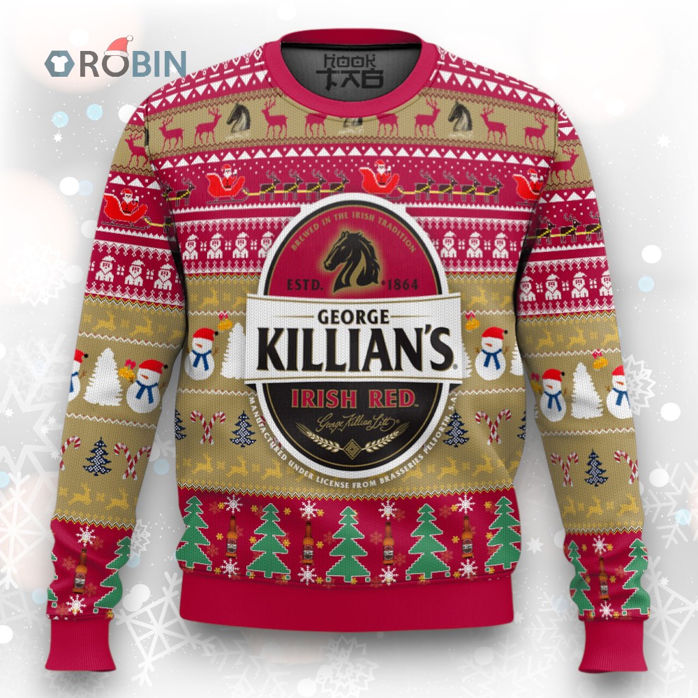 George Killian’s Irish Red 3D Christmas Sweater George Killian’s Irish Red 3D Christmas Sweater