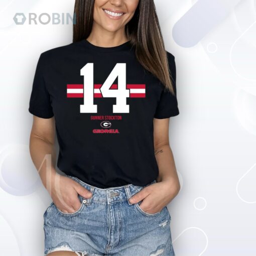 Georgia Football Gunner Stockton Name Number Stripe Shirt