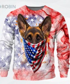 German Shepherd Tthj Nvm All Over Printed Ugly Christmas Sweater