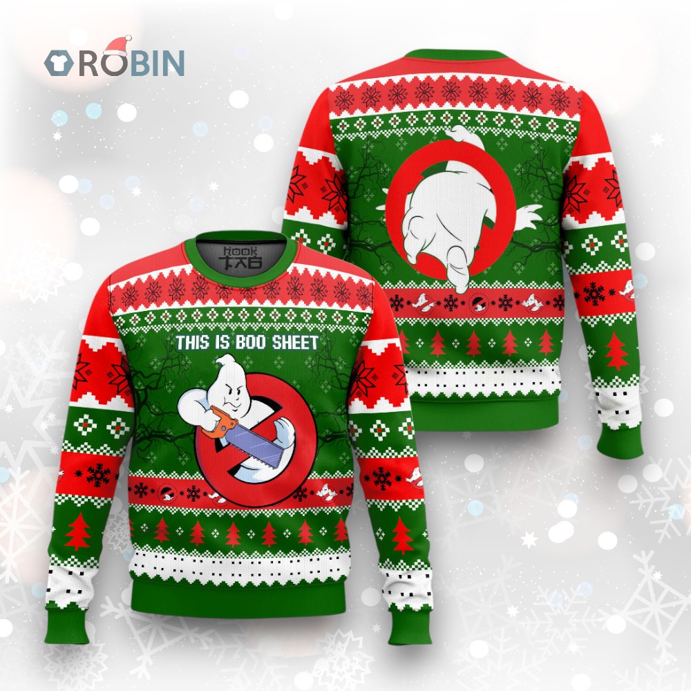 Ghostbusters, This is boo sheet Christmas Ugly Christmas Sweater Ghostbusters, This is boo sheet Christmas Ugly Christmas Sweater
