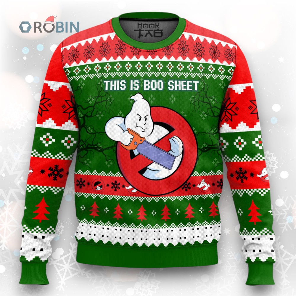 Ghostbusters, This is boo sheet Christmas Ugly Christmas Sweater Ghostbusters, This is boo sheet Christmas Ugly Christmas Sweater