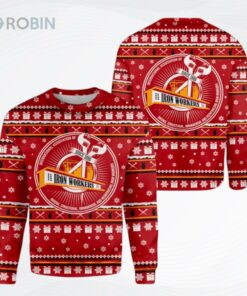 Gift For Dad Fathers Day Ironworker Since Red Ugly Christmas Sweater