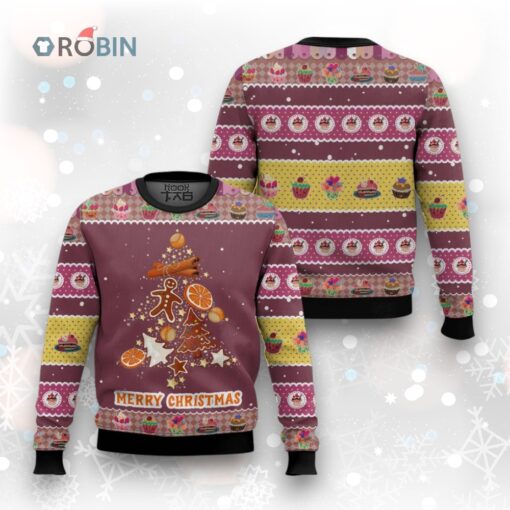 Gingerbread Christmas Tree Ugly Christmas Sweater