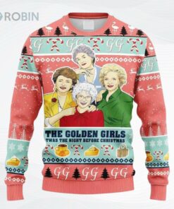 Golden Girl Pink Ugly Christmas Sweater, Sweatshirt