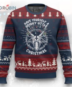 Gothic Xmas Ugly Christmas Sweater Have Yourself A Scary Little Christmas Satan Pentagram