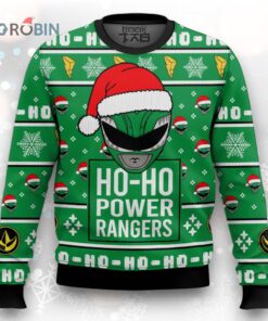 Green Ranger Ho Ho Power Rangers Ugly Christmas Sweater