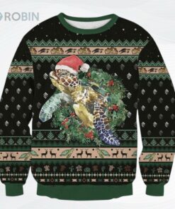 Green Sea Turtle Ugly Christmas Sweater