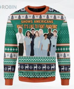 Greys Anatomy All Over Printed Ugly Christmas Sweater, Sweatshirt