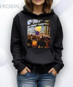 Grimace Monster Chugs Beer In Front Of Huge New York Mets Shirt