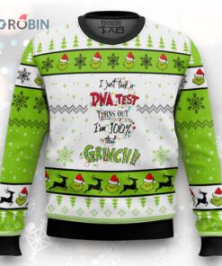 Grinch DNA Test Ugly Christmas Sweater