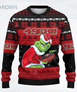 Grinch San Francisco 49Er Red Ugly Christmas Sweater, Sweatshirt