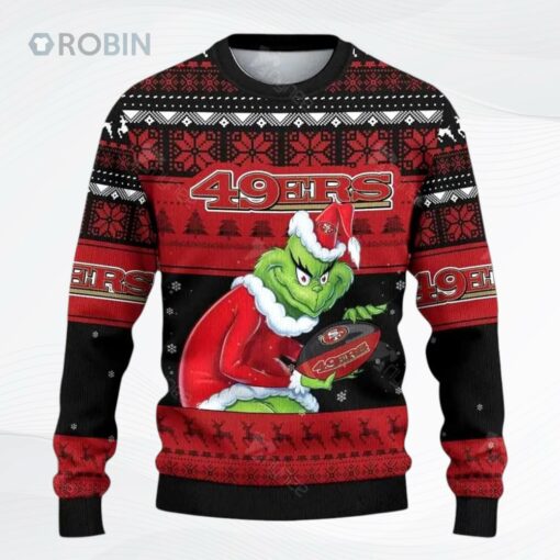 Grinch San Francisco 49Er Red Ugly Christmas Sweater, Sweatshirt