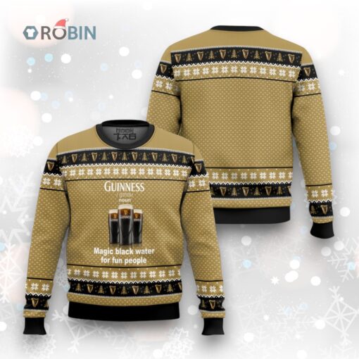 Guinness Beer Merry Xmas Drink Lover Ugly Knitted Christmas Sweater