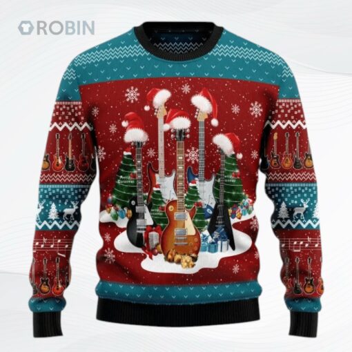 Guitar Christmas Ugly Christmas Sweater, Sweatshirt