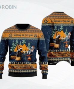 Have A Beer With Darry L Bigfoot Christmas Camping Ugly Christmas Sweater, Sweatshirt