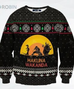 Hakuna Wakanda Marvel Ugly Christmas Sweater, Sweatshirt