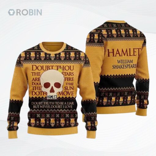 Hamlet Willim Shakespare Ugly Christmas Sweater, Sweatshirt
