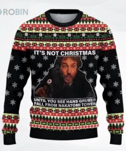 Hans Gruber Fall Nakatomi Plaza Ugly Christmas Sweater, Sweatshirt