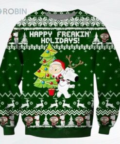 Happy Freakin Holidays Knitting Pattern For Ugly Christmas Sweater, Sweatshirt