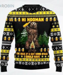 Hi Hooman All Over Printed Ugly Christmas Sweater